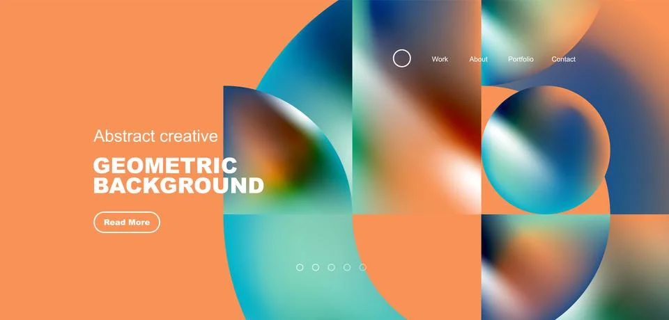 Shiny circles and round elements geometric background. Vector illustration for Illustrazione stock