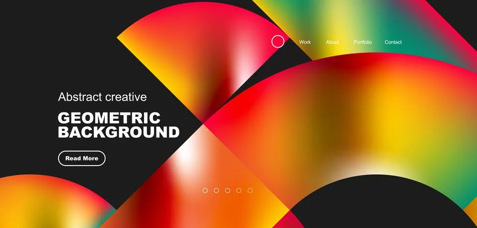 Shiny circles and round elements geometric background. Vector illustration for Stock Illustration