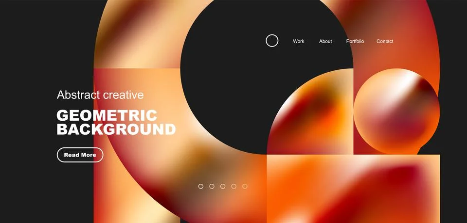 Shiny circles and round elements geometric background. Vector illustration for Illustrazione stock