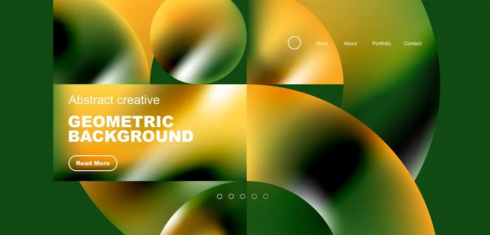 Shiny circles and round elements geometric background. Vector illustration for Illustrazione stock