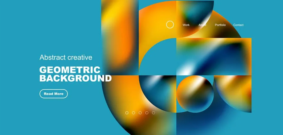Shiny circles and round elements geometric background. Vector illustration for Stockillustratie