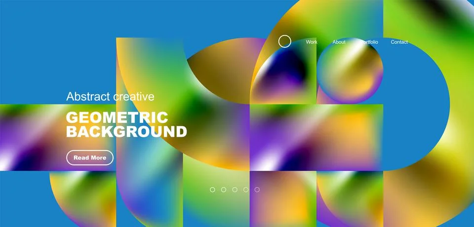 Shiny circles and round elements geometric background. Vector illustration for Stock Illustration