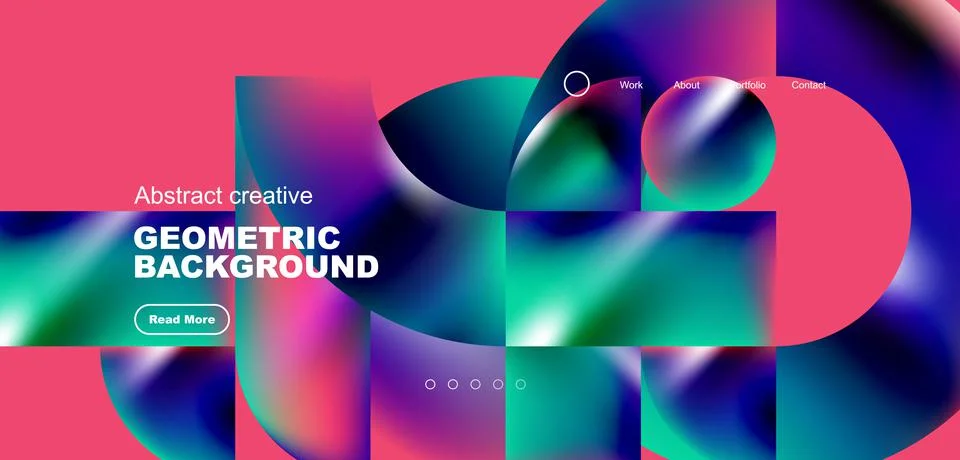 Shiny circles and round elements geometric background. Vector illustration for Illustrazione stock
