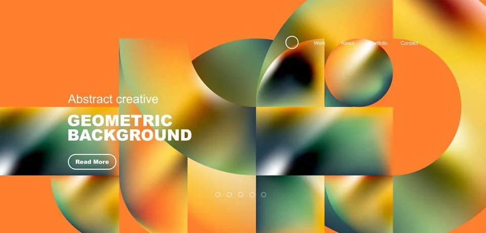 Shiny circles and round elements geometric background. Vector illustration for Illustrazione stock