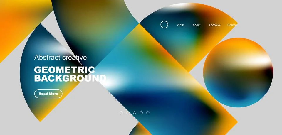 Shiny circles and round elements geometric background. Vector illustration for Stock Illustration