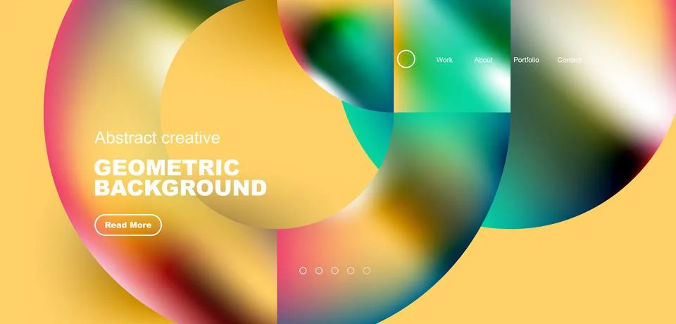Shiny circles and round elements geometric background. Vector illustration for Stock Illustration
