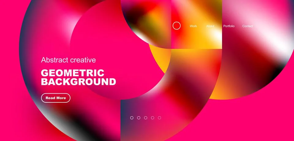 Shiny circles and round elements geometric background. Vector illustration for Illustrazione stock