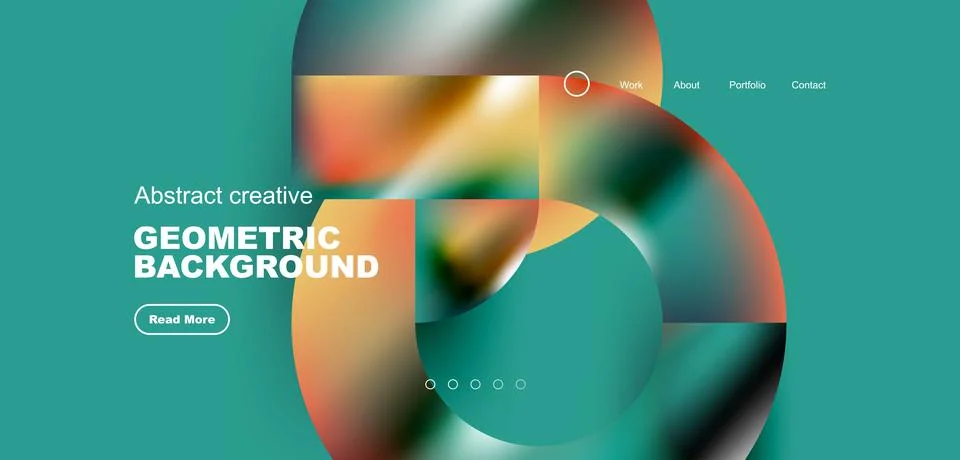 Shiny circles and round elements geometric background. Vector illustration for Illustrazione stock