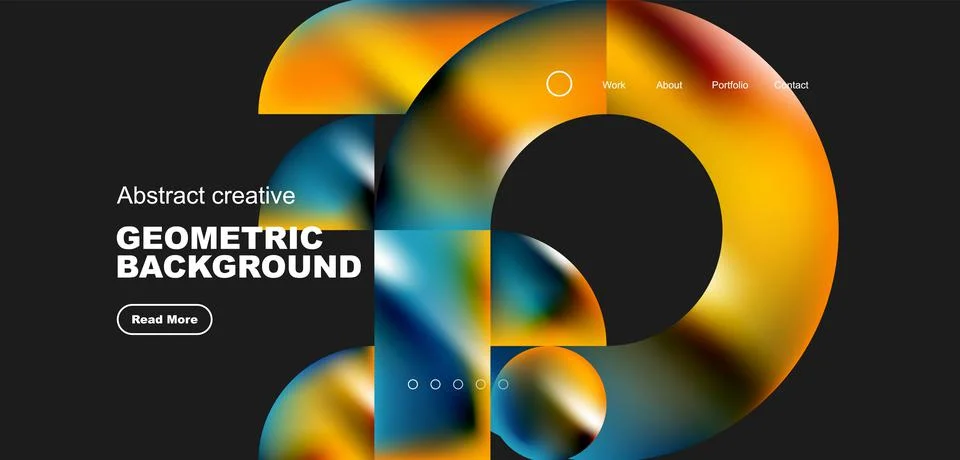 Shiny circles and round elements geometric background. Vector illustration for Stock Illustration