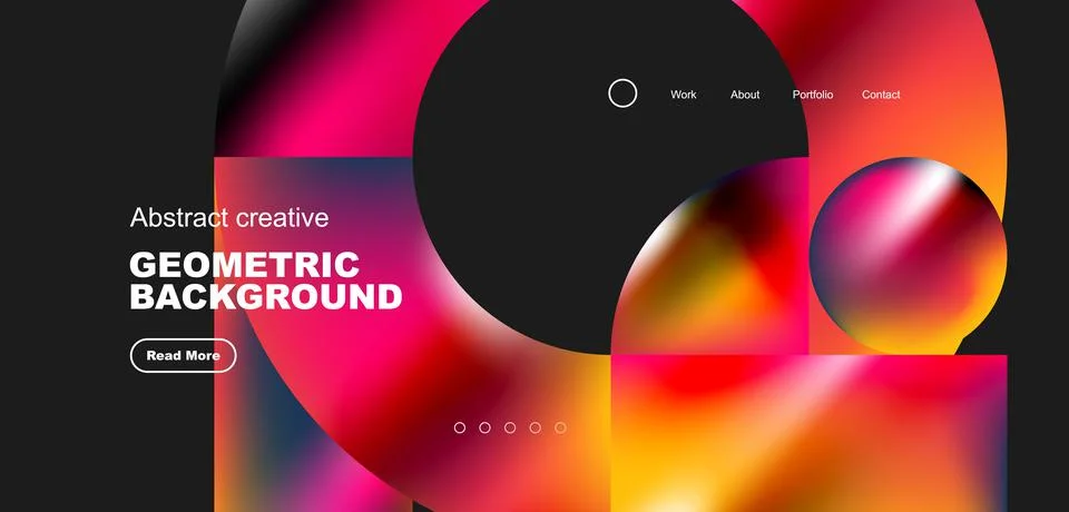 Shiny circles and round elements geometric background. Vector illustration for Illustrazione stock