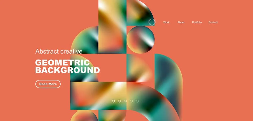 Shiny circles and round elements geometric background. Vector illustration for Stock Illustration