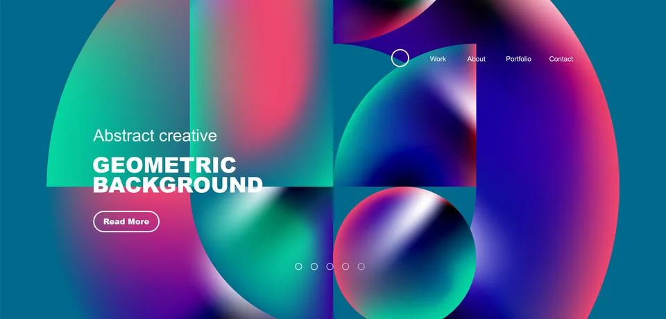 Shiny circles and round elements geometric background. Vector illustration for Illustrazione stock