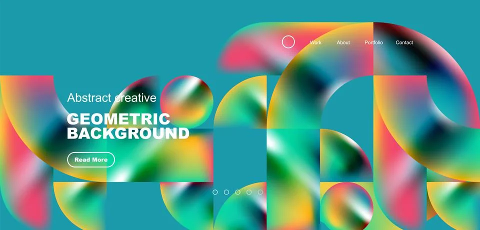 Shiny circles and round elements geometric background. Vector illustration for Illustrazione stock