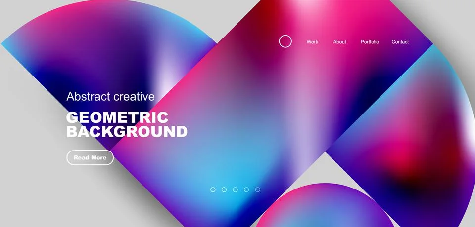 Shiny circles and round elements geometric background. Vector illustration for Stock Illustration