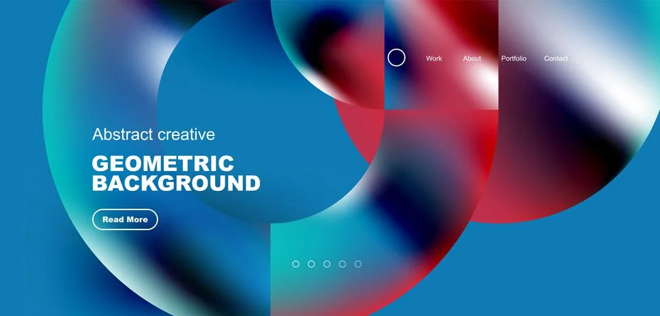 Shiny circles and round elements geometric background. Vector illustration for Illustrazione stock