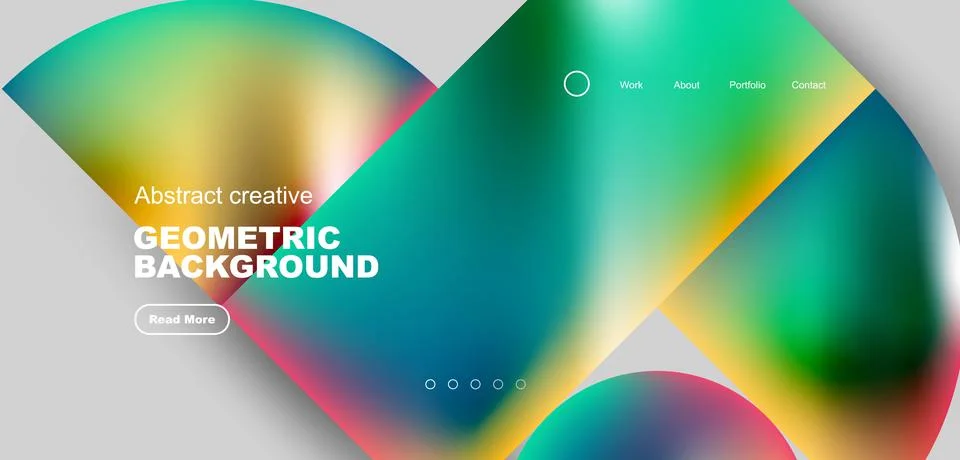 Shiny circles and round elements geometric background. Vector illustration for Illustrazione stock