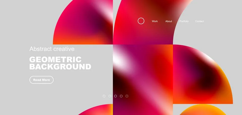 Shiny circles and round elements geometric background. Vector illustration for Stock Illustration