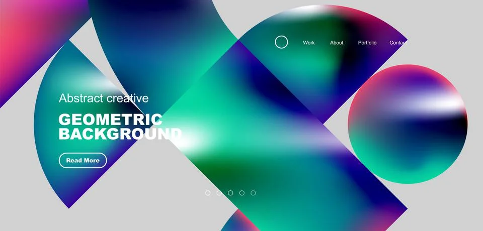 Shiny circles and round elements geometric background. Vector illustration for Illustrazione stock