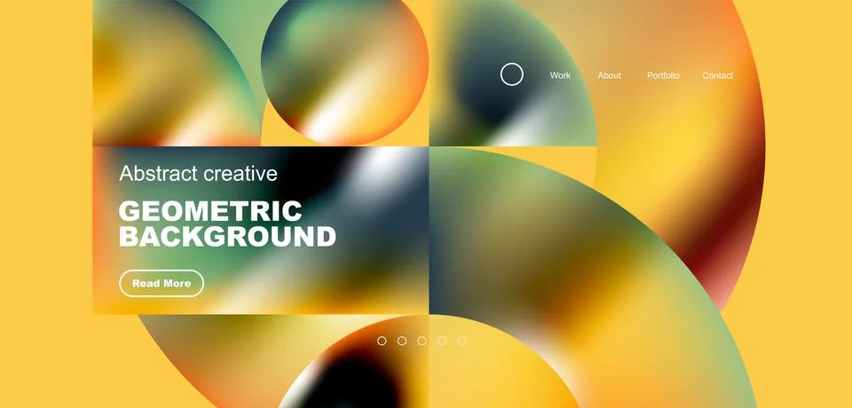 Shiny circles and round elements geometric background. Vector illustration for Stock Illustration