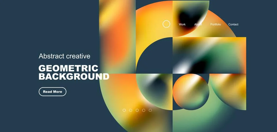 Shiny circles and round elements geometric background. Vector illustration for Ilustración de archivo