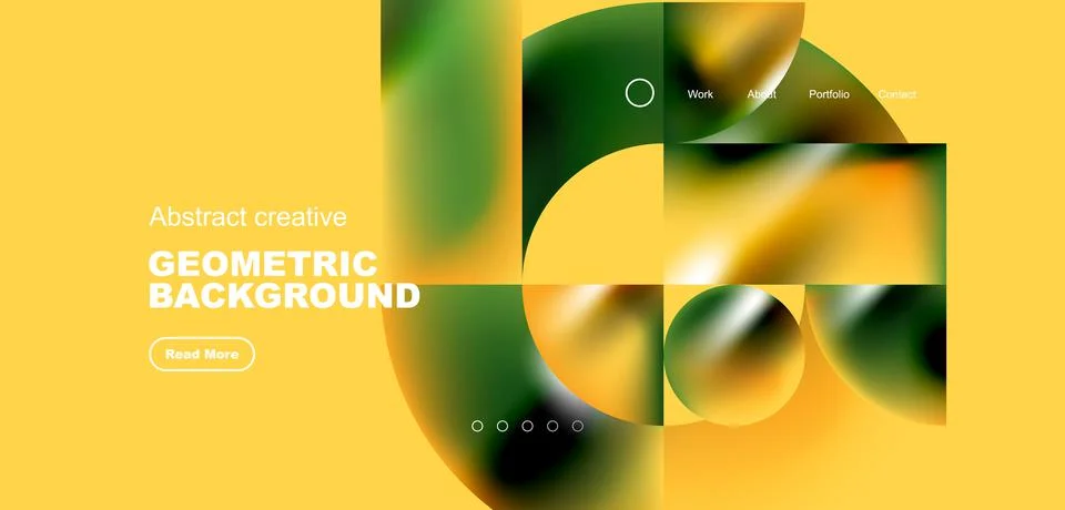 Shiny circles and round elements geometric background. Vector illustration for Stock Illustration