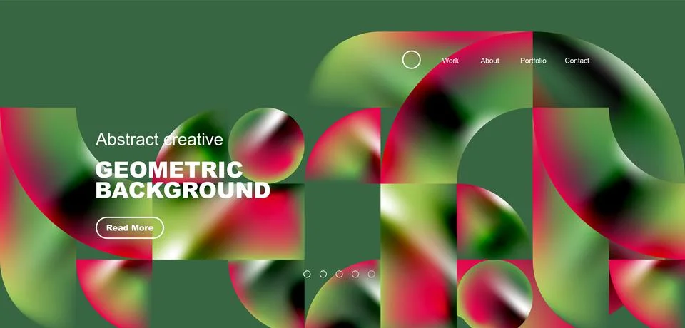 Shiny circles and round elements geometric background. Vector illustration for Illustrazione stock