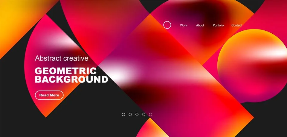 Shiny circles and round elements geometric background. Vector illustration for Stock Illustration