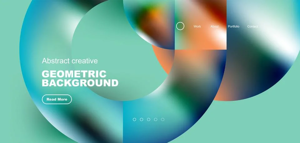 Shiny circles and round elements geometric background. Vector illustration for Illustrazione stock