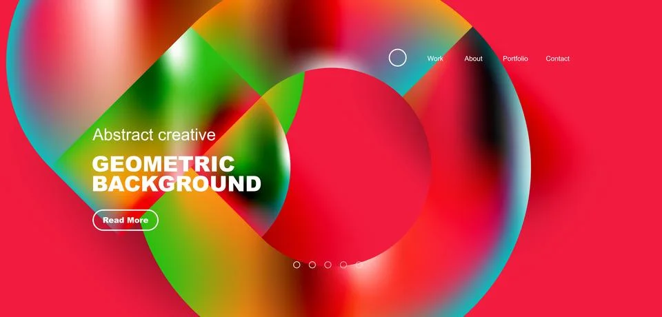 Shiny circles and round elements geometric background. Vector illustration for Stock Illustration