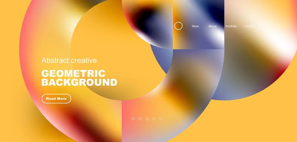 Shiny circles and round elements geometric background. Vector illustration for Stock Illustration