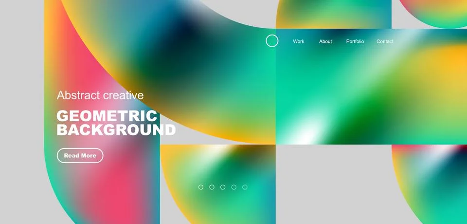 Shiny circles and round elements geometric background. Vector illustration for Stock Illustration