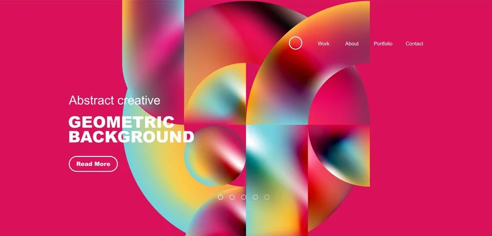 Shiny circles and round elements geometric background. Vector illustration for Illustrazione stock