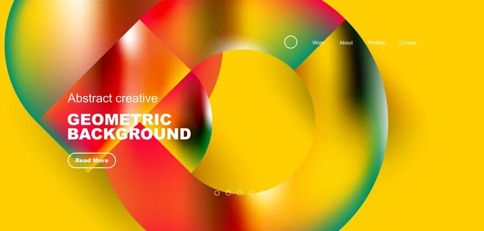 Shiny circles and round elements geometric background. Vector illustration for Illustrazione stock