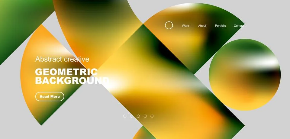 Shiny circles and round elements geometric background. Vector illustration for Stock Illustration