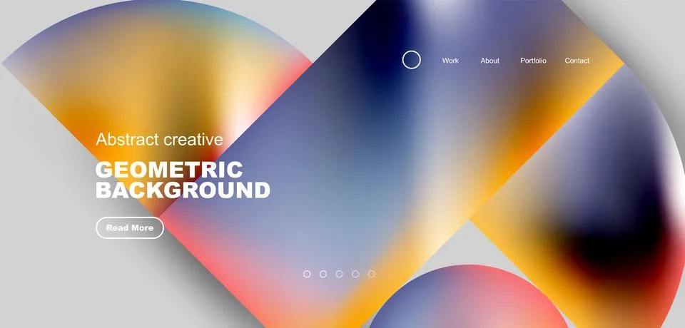 Shiny circles and round elements geometric background. Vector illustration for Stock Illustration