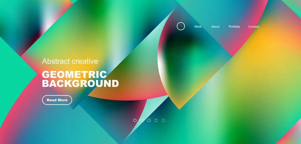 Shiny circles and round elements geometric background. Vector illustration for Stock Illustration