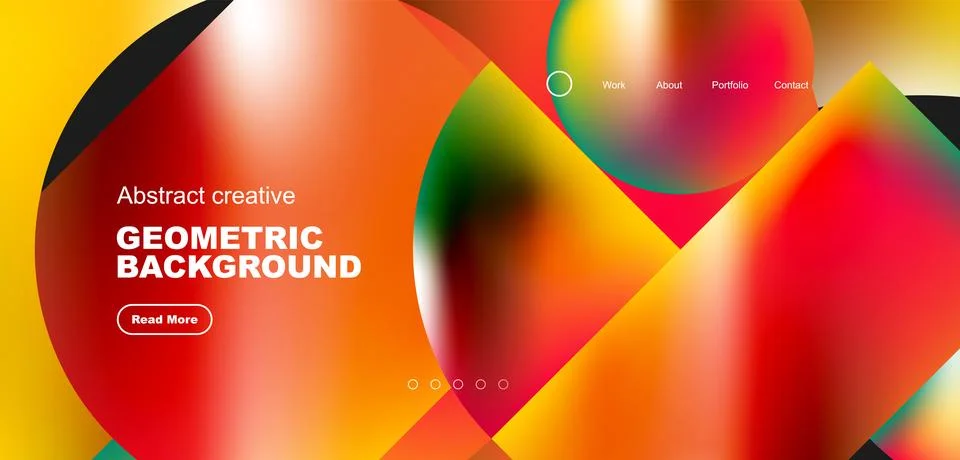 Shiny circles and round elements geometric background. Vector illustration for Stock Illustration