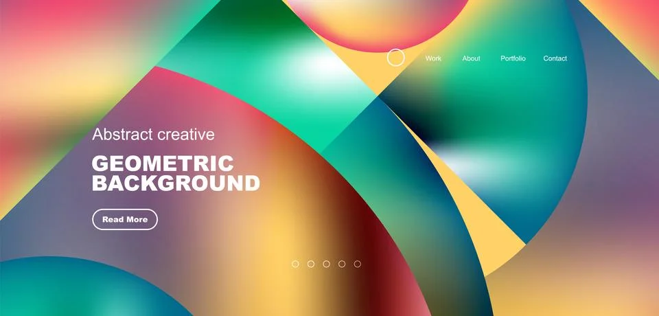 Shiny circles and round elements geometric background. Vector illustration for Stock Illustration