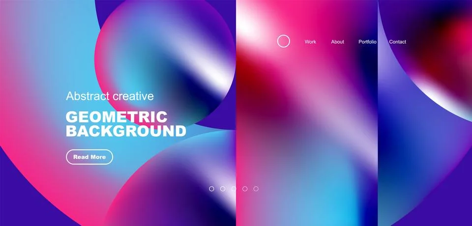 Shiny circles and round elements geometric background. Vector illustration for Stock Illustration