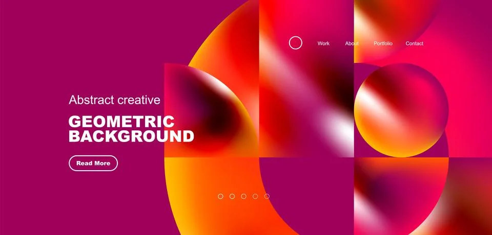 Shiny circles and round elements geometric background. Vector illustration for Stock Illustration