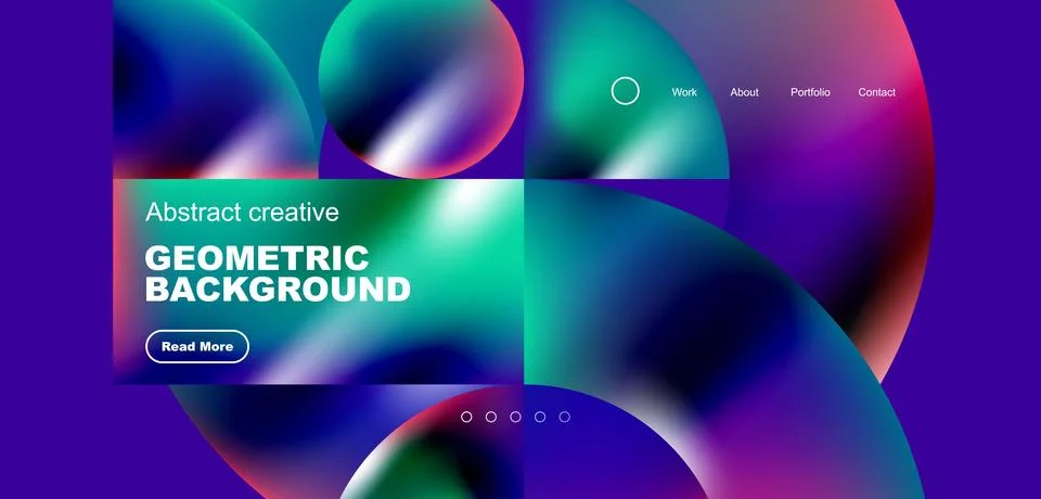 Shiny circles and round elements geometric background. Vector illustration for Stock Illustration