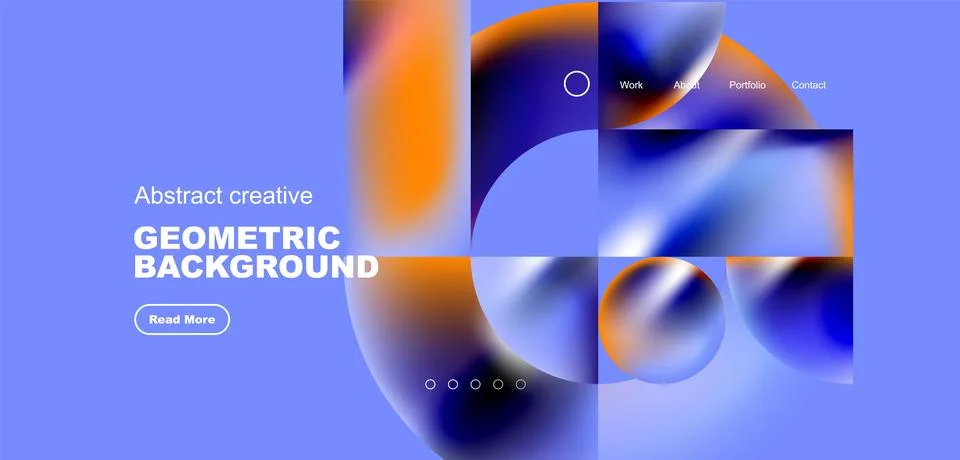Shiny circles and round elements geometric background. Vector illustration for Illustrazione stock