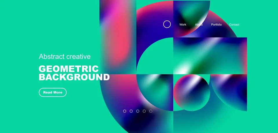 Shiny circles and round elements geometric background. Vector illustration for Illustrazione stock