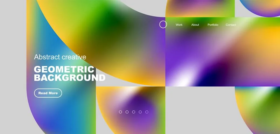Shiny circles and round elements geometric background. Vector illustration for Illustrazione stock