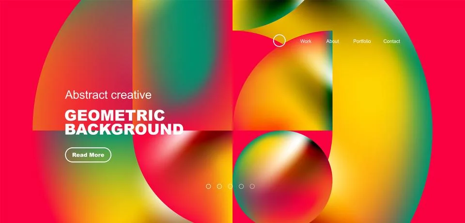 Shiny circles and round elements geometric background. Vector illustration for Illustrazione stock