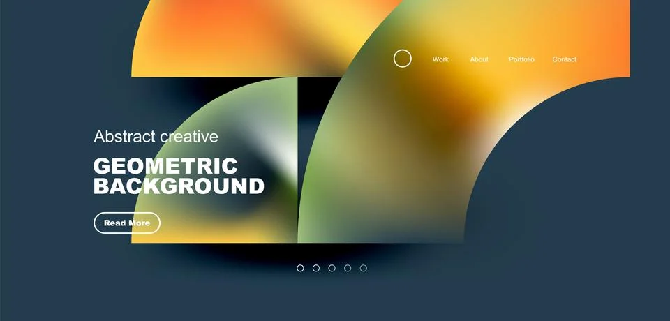 Shiny circles and round elements geometric background. Vector illustration for Stock Illustration