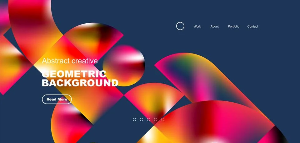 Shiny circles and round elements geometric background. Vector illustration for Stock Illustration