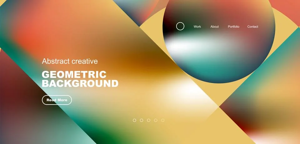 Shiny circles and round elements geometric background. Vector illustration for Stock Illustration