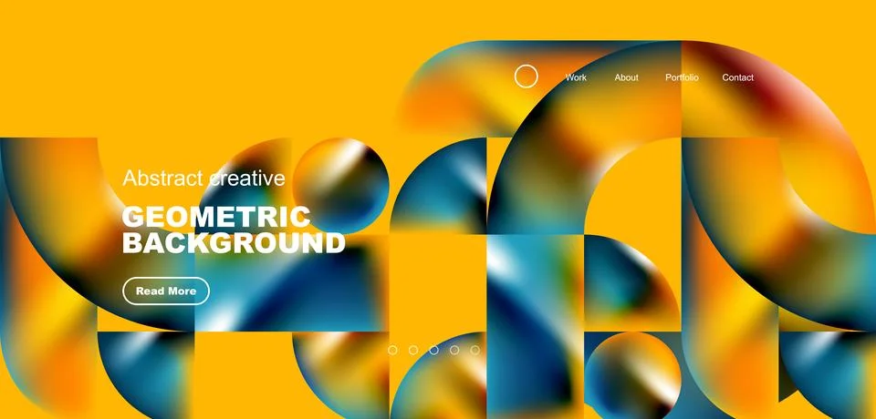 Shiny circles and round elements geometric background. Vector illustration for Illustrazione stock