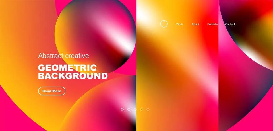 Shiny circles and round elements geometric background. Vector illustration for Stock Illustration